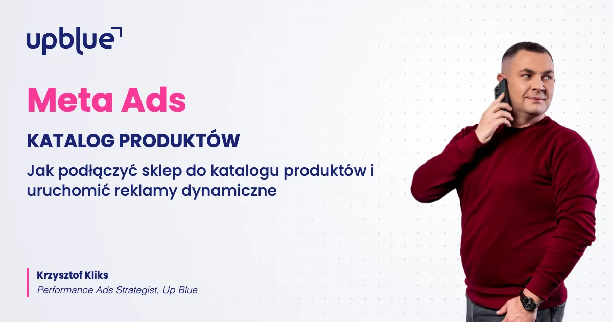 Katalog produktów Meta - okładka poradnika, autor Krzysztof Kliks, Up Blue